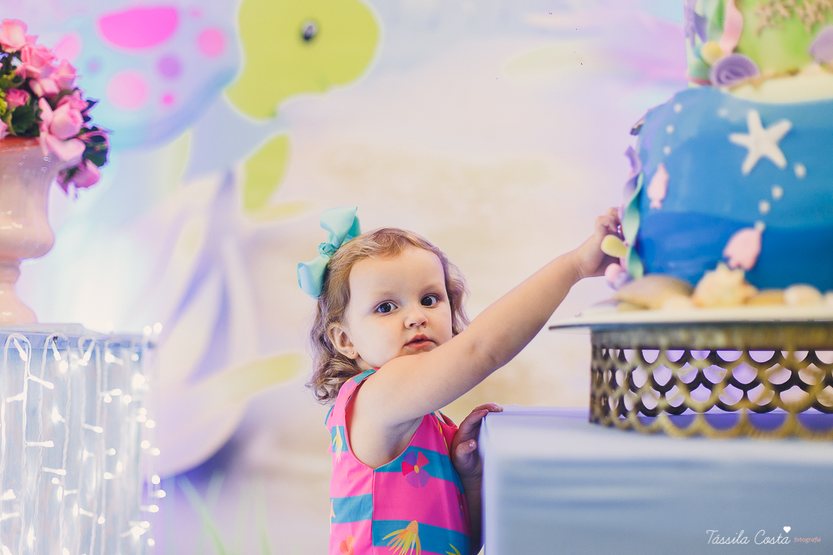 festa no tema sereia, cerimonial Tironi Bambini, Vitória ES, fotografia de aniversário infantil em vitoria ES, fotos no cerimonial Tironi Bambini