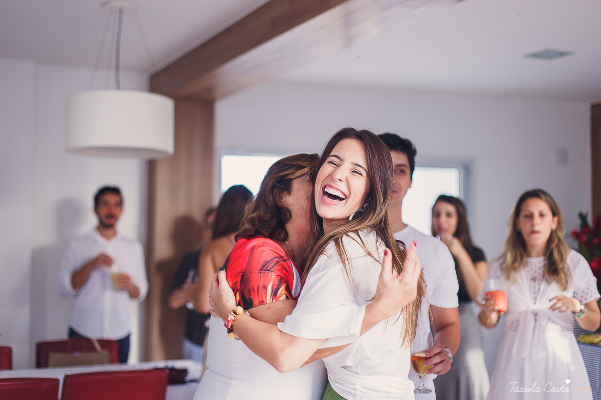 almoço para padrinhos de casamento, do casal Karla e Marcelo, casamento em Venda Nova do Imigrante, fotografia de casamento intimista, casamento feito na área de lazer do prédio, 