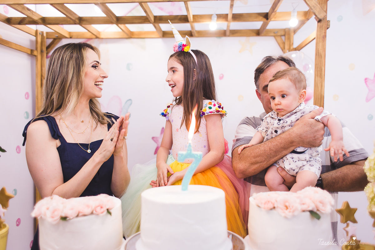 festa de menina, tema unicórnio, tema lindo e super diferente para festa de menina, decoração de aniversário tema unicórnio, 7 anos, rafaela 7 anos, fotos de aniversário infantil em vila velha, tássila costa fotografia, dicas para fotografia, edição 