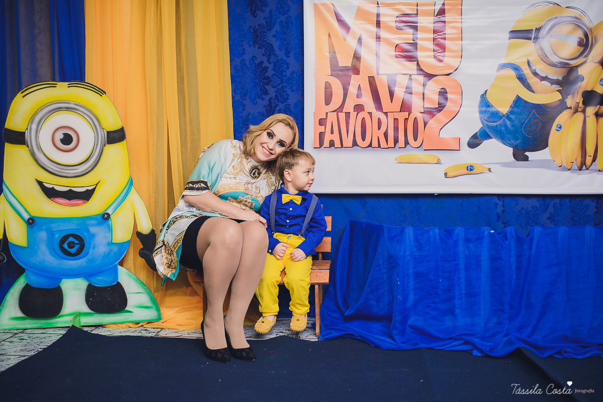 Tássila Costa, fotografia em Vila Velha, festa infantil em  Vila Velha, Cerimonial Victórias, cerimonial em Itaparica, festa de menino, minions, decoração dos minions, festa pequena, festa linda, mãe de menino, davi ant&