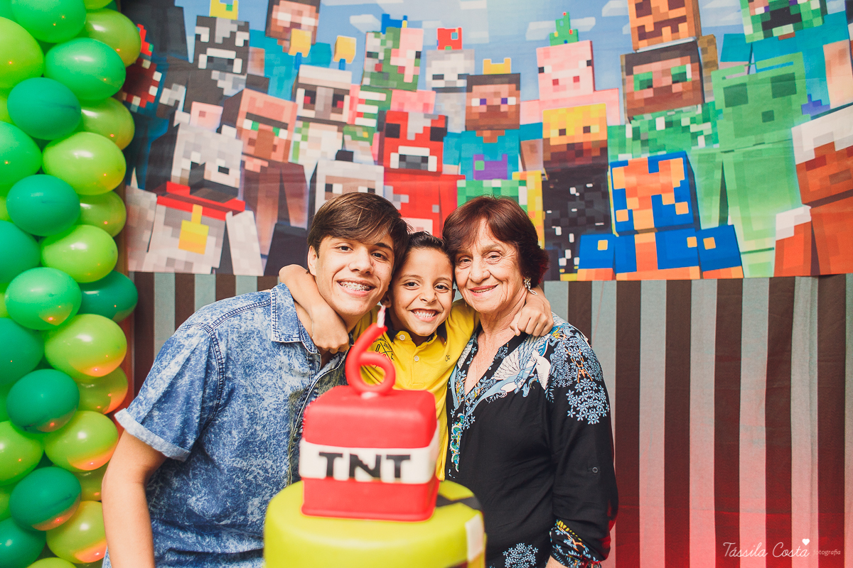 Festa de menino no tema minecreft, no cerimonial Oficina de Festas, na Praia da Costa, fotografia de aniversario infantil na Praia da Costa, festa de menino em cerimonial, mãe de menino, decor diferente para menino, 6 anos, festa para 6 anos, decoração 