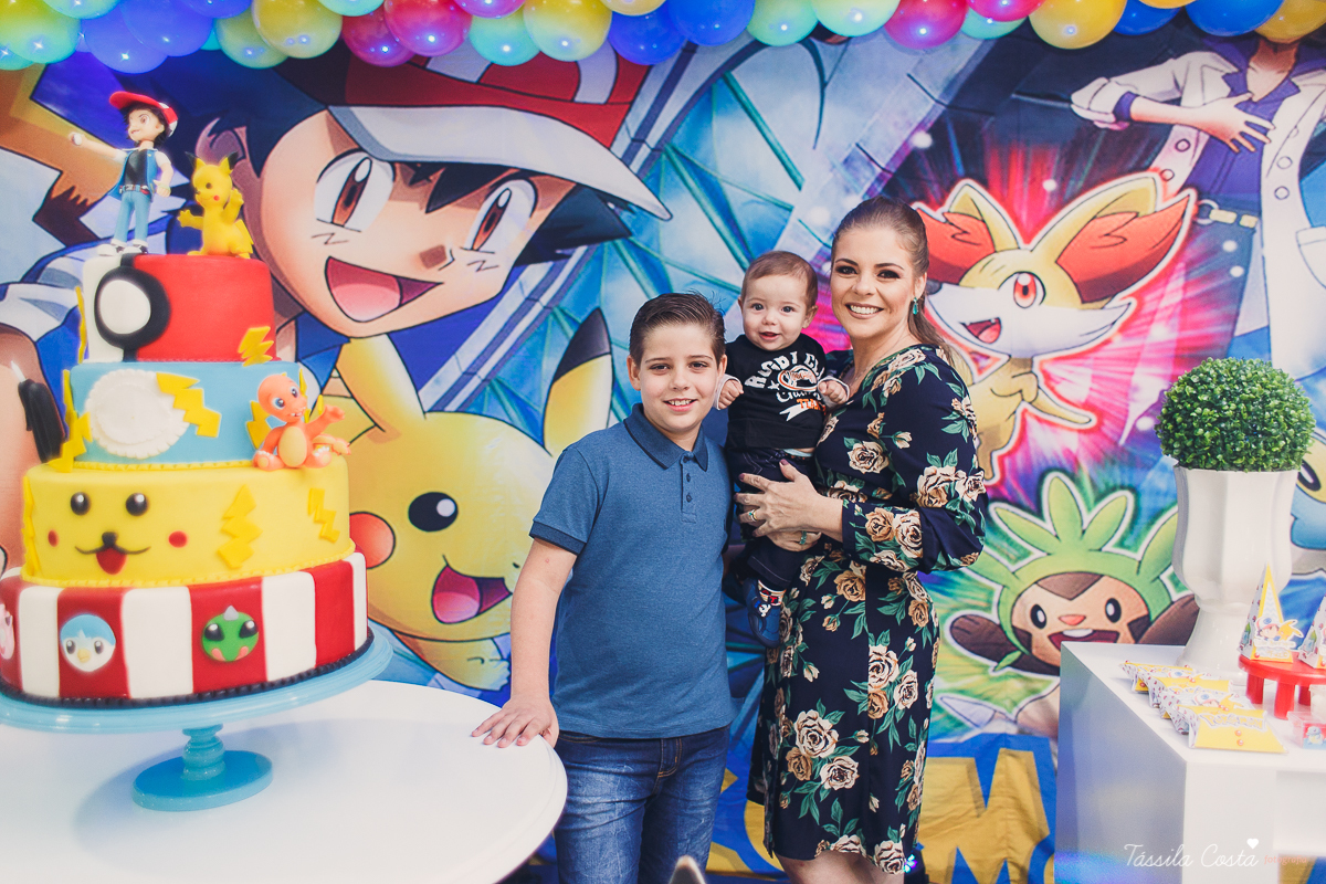 festa de menino, luis henrique 10 anos, festa no tema pokemon, familia linda, cerimonial em Praia de Itaparica, Cerimonial Tindolelê