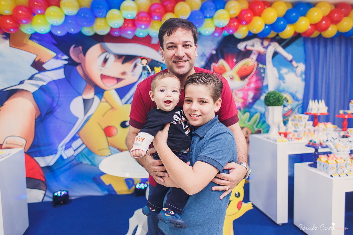 festa de menino, luis henrique 10 anos, festa no tema pokemon, familia linda, cerimonial em Praia de Itaparica, Cerimonial Tindolelê