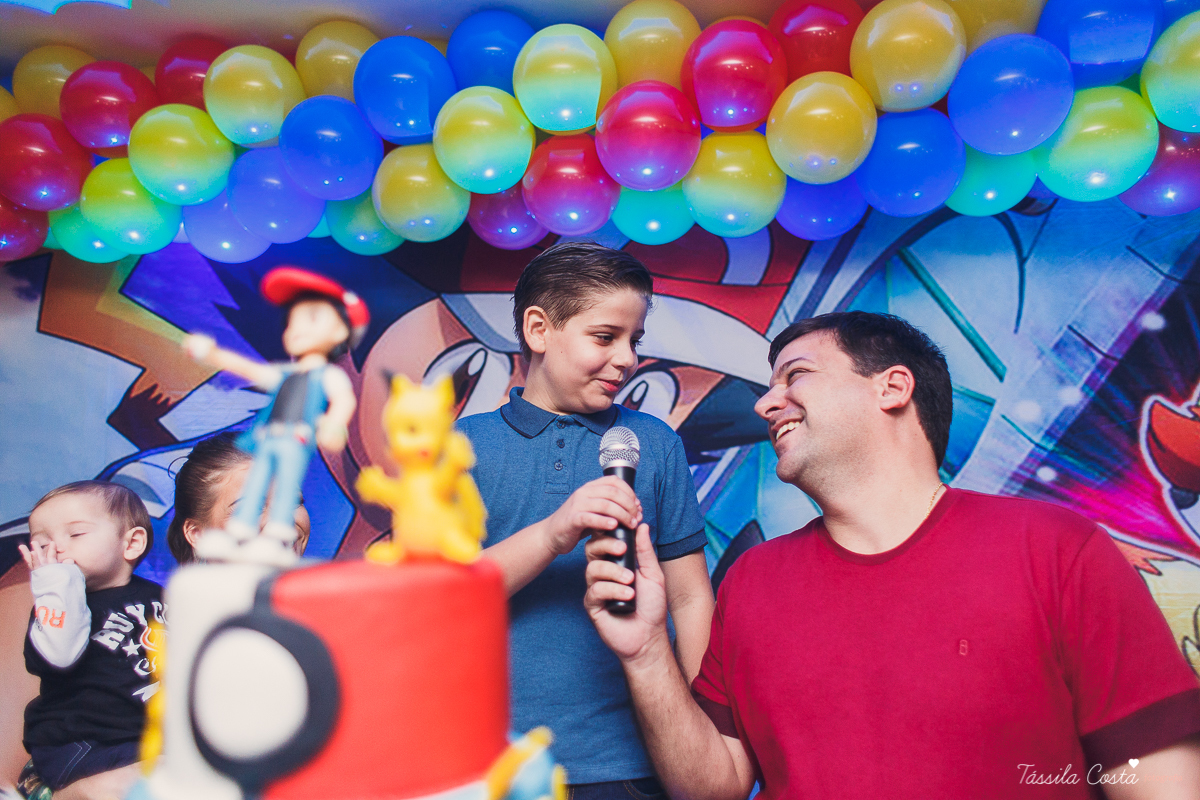 festa de menino, luis henrique 10 anos, festa no tema pokemon, familia linda, cerimonial em Praia de Itaparica, Cerimonial Tindolelê
