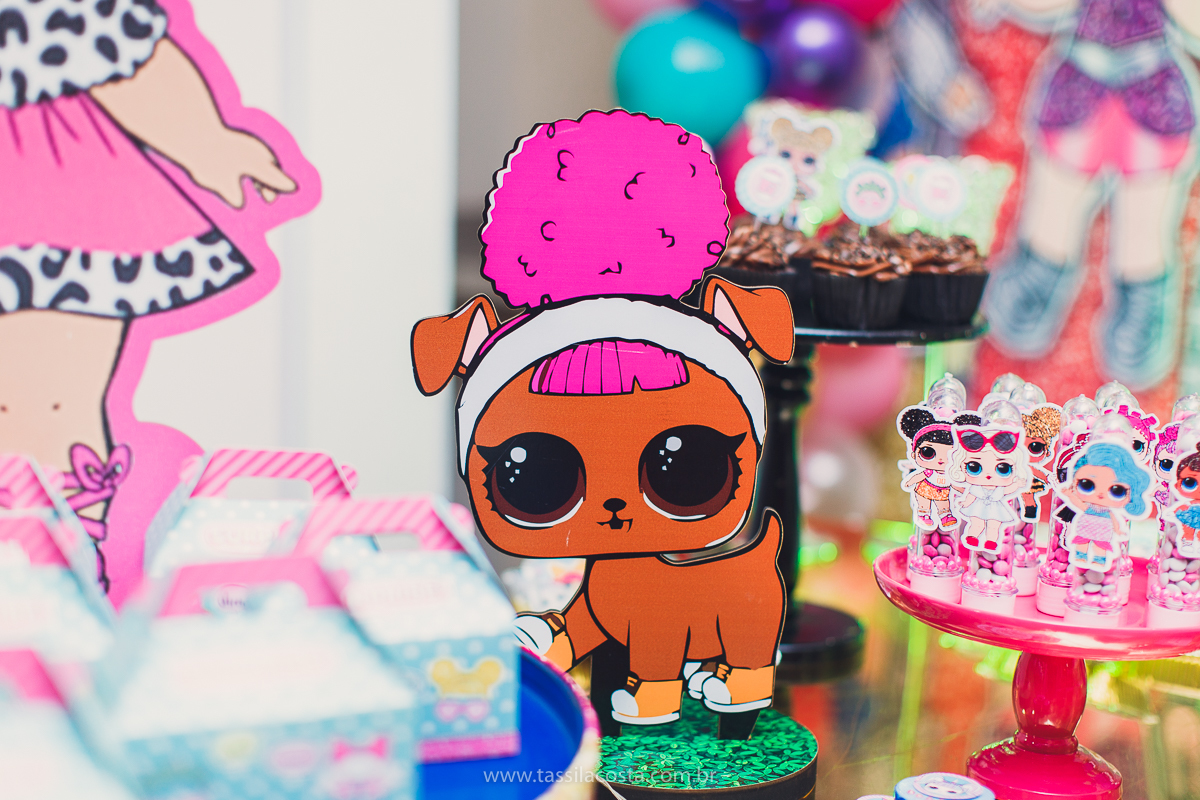 festa infantil em vitória, tássila costa fotografia, aniversári infantil em Vitória ES, festa de menina no tema LOL, festa linda de menina, roupa da boneca LOL, 5 anos da Maitê
