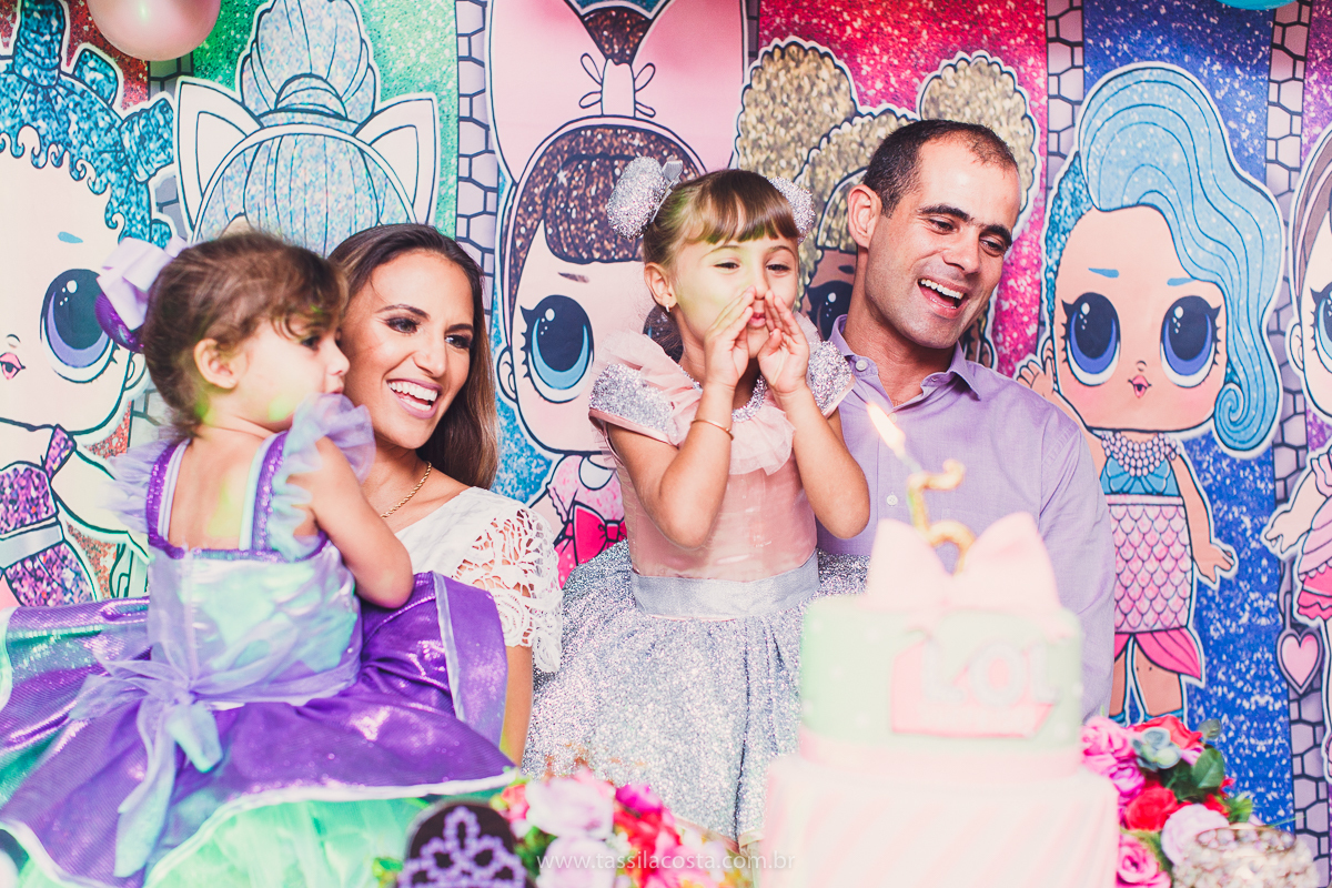 festa infantil em vitória, tássila costa fotografia, aniversári infantil em Vitória ES, festa de menina no tema LOL, festa linda de menina, roupa da boneca LOL, 5 anos da Maitê