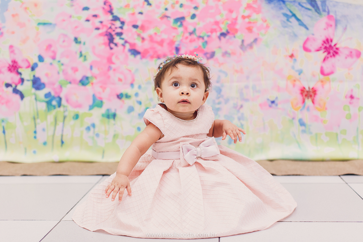 festa infantil linda, feita na casa de festa Zueira, na Praia da Costa, Vila Velha ES. Tássila Costa fotografia, Luísa 1 ano, fotografia de festa infantil na Praia da Costa
