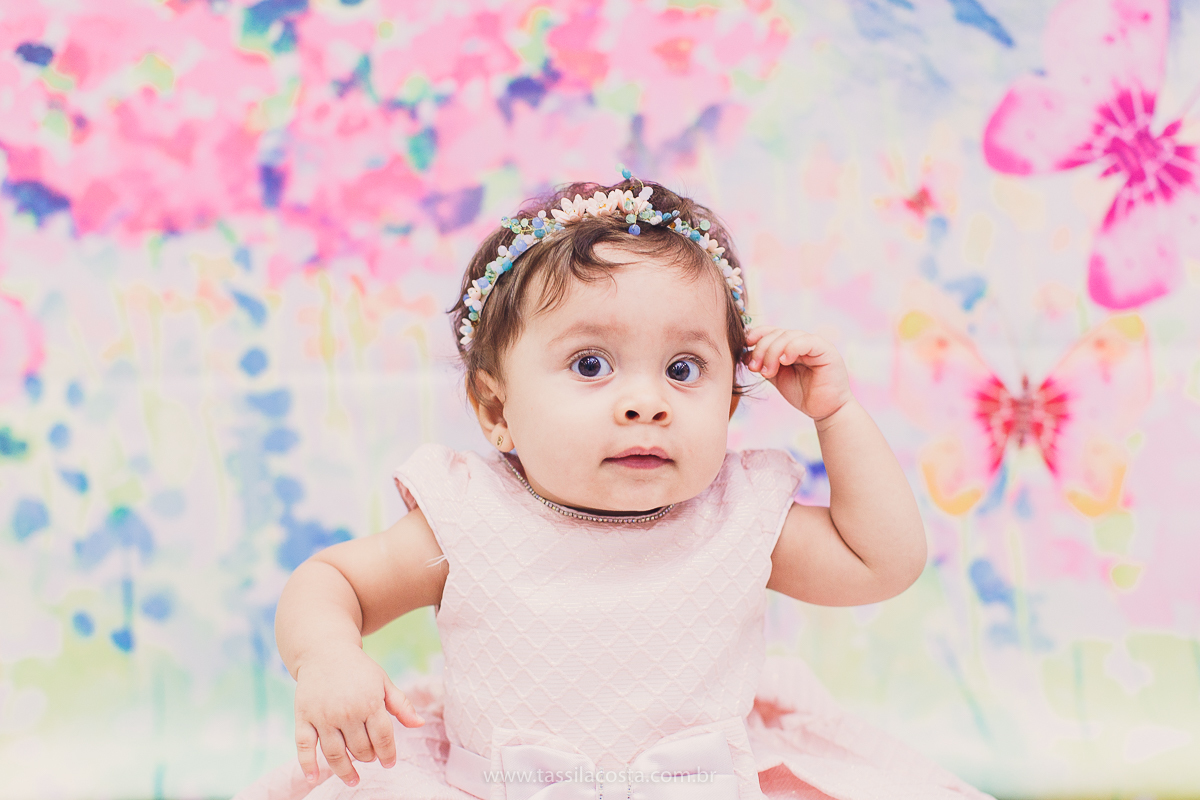 festa infantil linda, feita na casa de festa Zueira, na Praia da Costa, Vila Velha ES. Tássila Costa fotografia, Luísa 1 ano, fotografia de festa infantil na Praia da Costa
