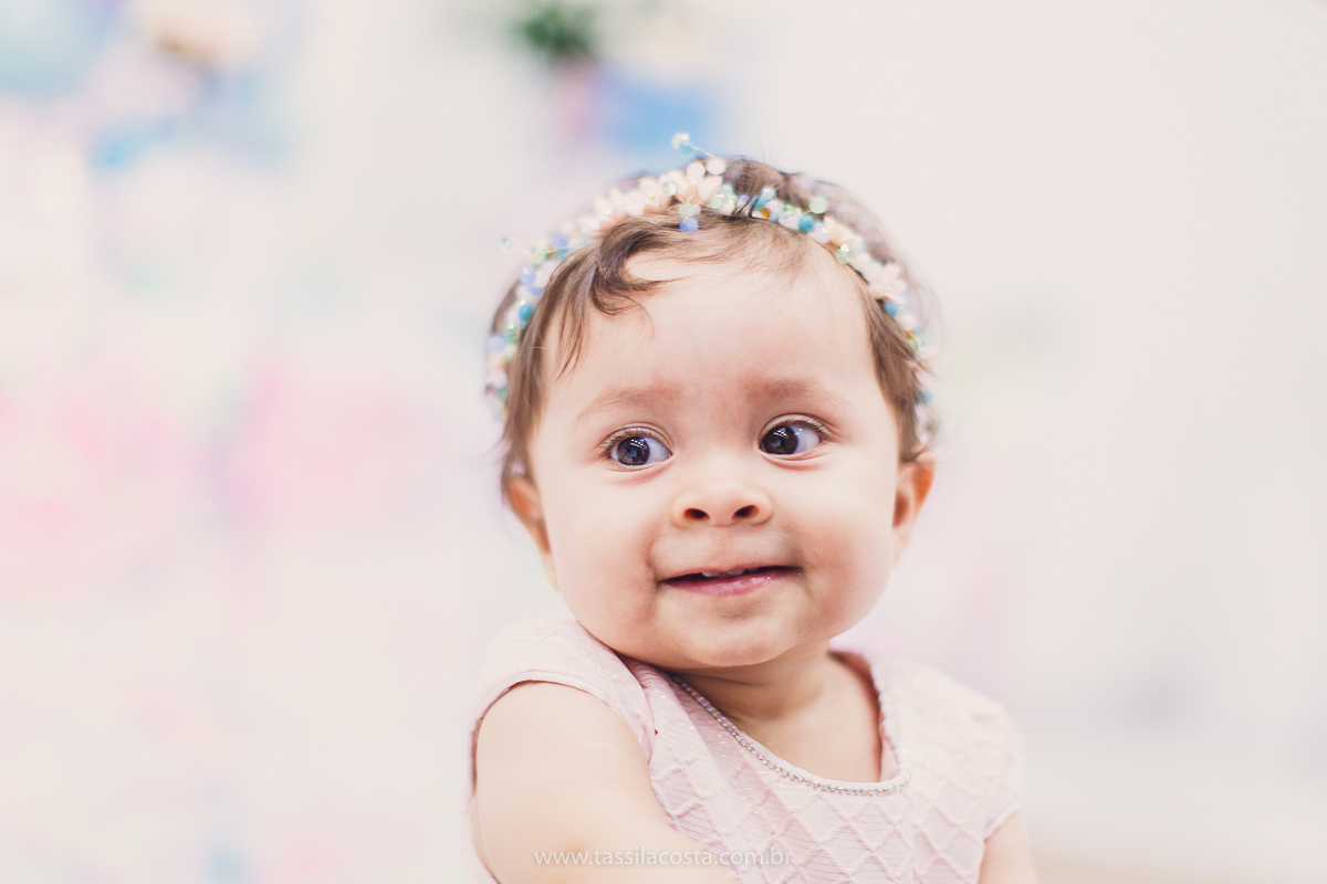 festa infantil linda, feita na casa de festa Zueira, na Praia da Costa, Vila Velha ES. Tássila Costa fotografia, Luísa 1 ano, fotografia de festa infantil na Praia da Costa