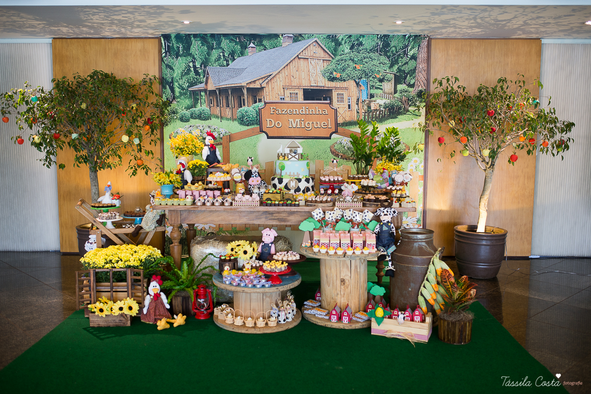 Festa linda para o Miguel, no Hotel Senac Ilha do Boi, 1 ano muito feliz, festa no tema fazendinha, decoração Ipê Amarelo by Leticia, mãe dentista Alice Sarcinelli