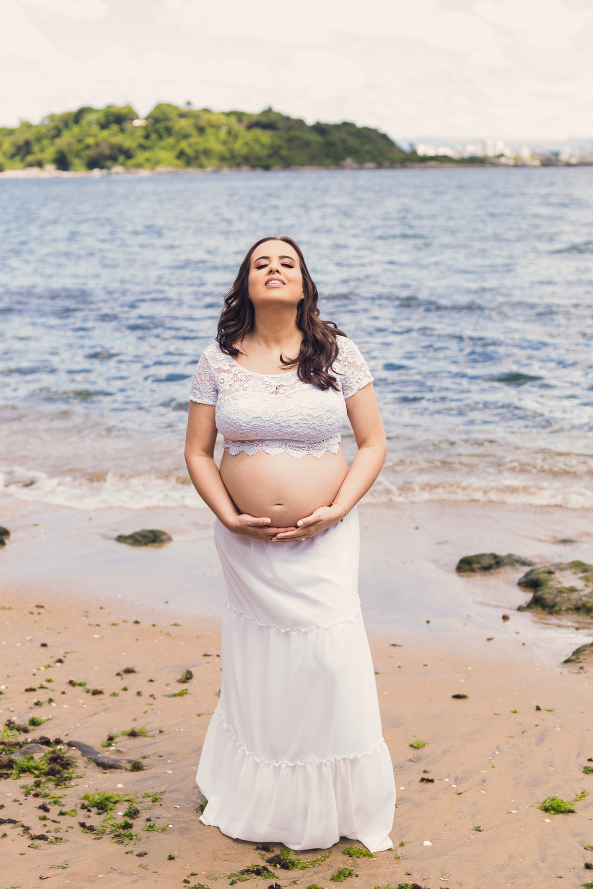 Ensaio gestante, feito na Ilha do Frade em Vitória ES, grávida linda em Vix