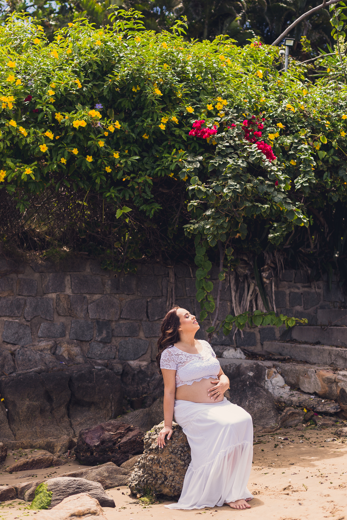 Ensaio gestante, feito na Ilha do Frade em Vitória ES, grávida linda em Vix