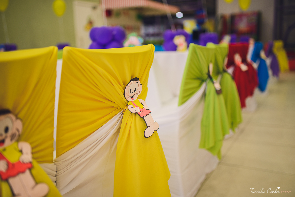 festa linda, no cerimonial Fanfarra, em Bento Ferreira, Vitória, fotos de eventos, festa infantil no tema Turma da Mônica, 3 anos da Laura, filha da chef de cozinha Marcela Bourguignon