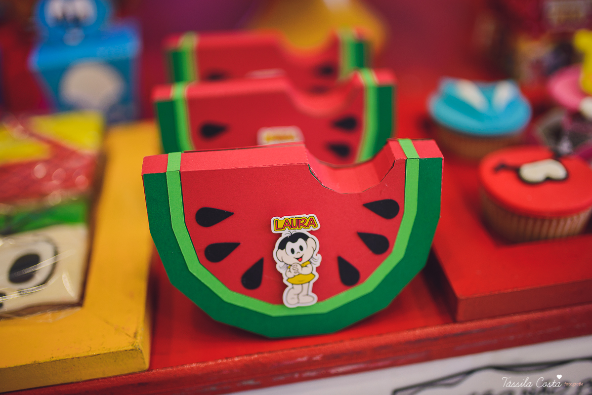 festa linda, no cerimonial Fanfarra, em Bento Ferreira, Vitória, fotos de eventos, festa infantil no tema Turma da Mônica, 3 anos da Laura, filha da chef de cozinha Marcela Bourguignon