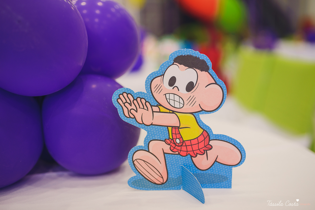 festa linda, no cerimonial Fanfarra, em Bento Ferreira, Vitória, fotos de eventos, festa infantil no tema Turma da Mônica, 3 anos da Laura, filha da chef de cozinha Marcela Bourguignon