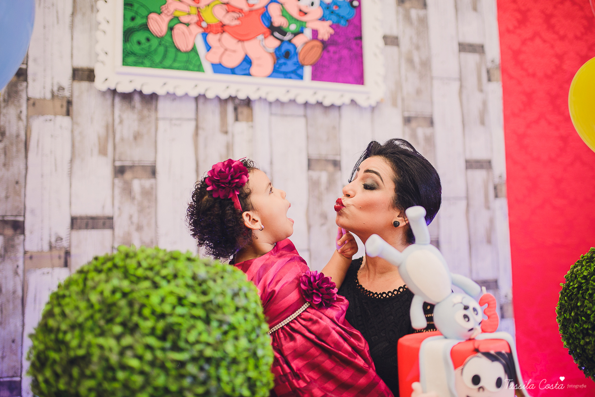 festa linda, no cerimonial Fanfarra, em Bento Ferreira, Vitória, fotos de eventos, festa infantil no tema Turma da Mônica, 3 anos da Laura, filha da chef de cozinha Marcela Bourguignon