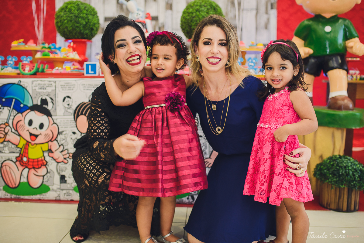 festa linda, no cerimonial Fanfarra, em Bento Ferreira, Vitória, fotos de eventos, festa infantil no tema Turma da Mônica, 3 anos da Laura, filha da chef de cozinha Marcela Bourguignon