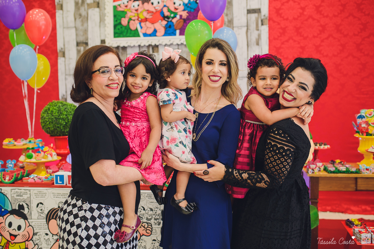 festa linda, no cerimonial Fanfarra, em Bento Ferreira, Vitória, fotos de eventos, festa infantil no tema Turma da Mônica, 3 anos da Laura, filha da chef de cozinha Marcela Bourguignon