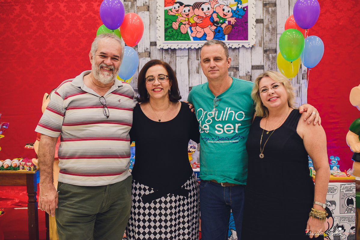 festa linda, no cerimonial Fanfarra, em Bento Ferreira, Vitória, fotos de eventos, festa infantil no tema Turma da Mônica, 3 anos da Laura, filha da chef de cozinha Marcela Bourguignon