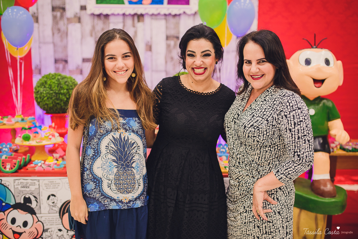 festa linda, no cerimonial Fanfarra, em Bento Ferreira, Vitória, fotos de eventos, festa infantil no tema Turma da Mônica, 3 anos da Laura, filha da chef de cozinha Marcela Bourguignon