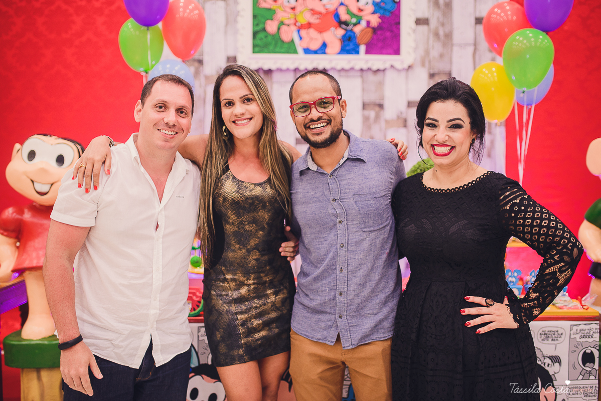 festa linda, no cerimonial Fanfarra, em Bento Ferreira, Vitória, fotos de eventos, festa infantil no tema Turma da Mônica, 3 anos da Laura, filha da chef de cozinha Marcela Bourguignon