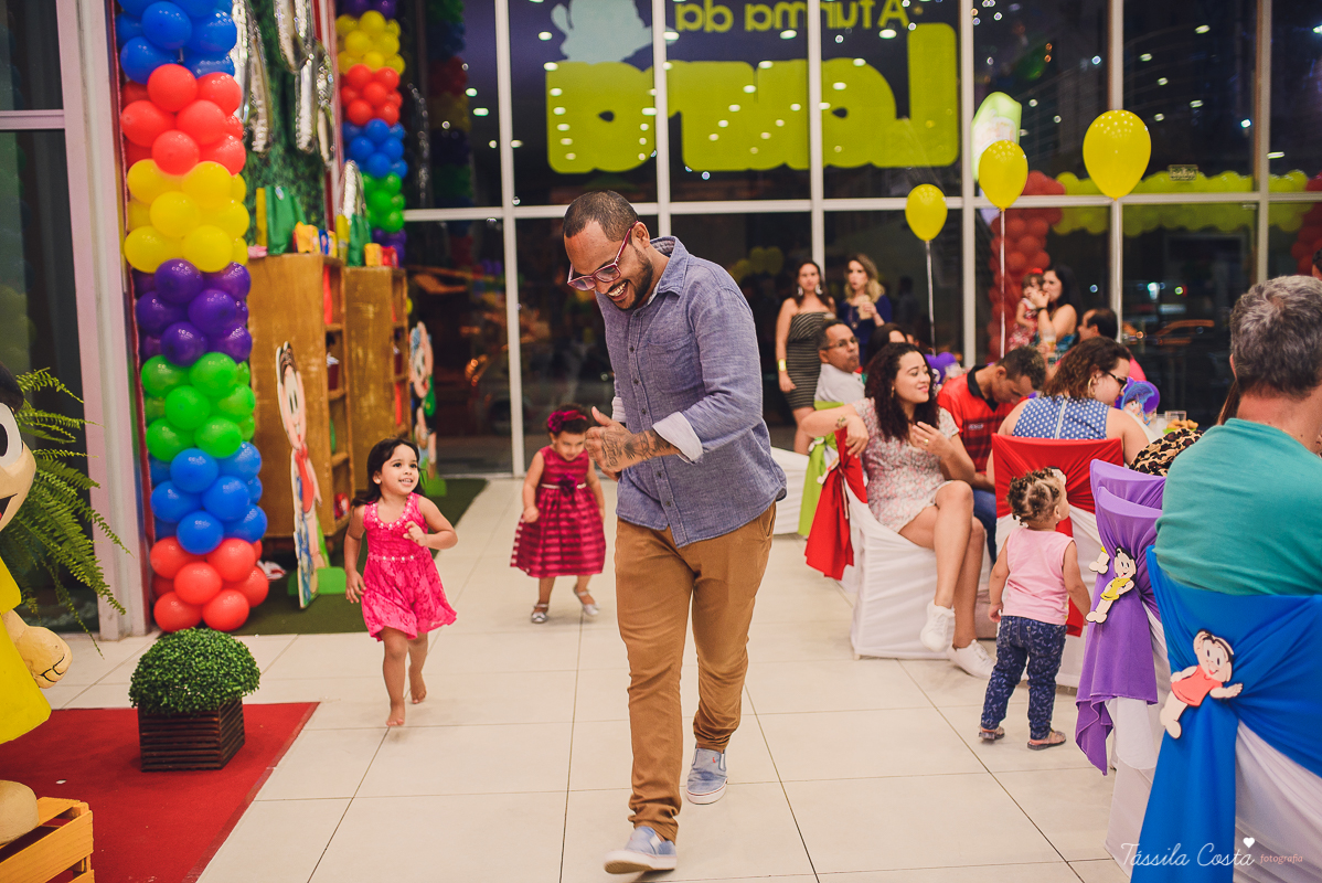 festa linda, no cerimonial Fanfarra, em Bento Ferreira, Vitória, fotos de eventos, festa infantil no tema Turma da Mônica, 3 anos da Laura, filha da chef de cozinha Marcela Bourguignon