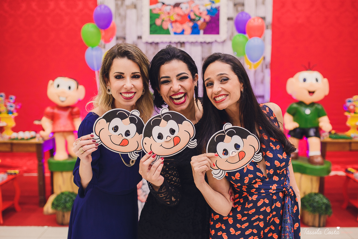 festa linda, no cerimonial Fanfarra, em Bento Ferreira, Vitória, fotos de eventos, festa infantil no tema Turma da Mônica, 3 anos da Laura, filha da chef de cozinha Marcela Bourguignon