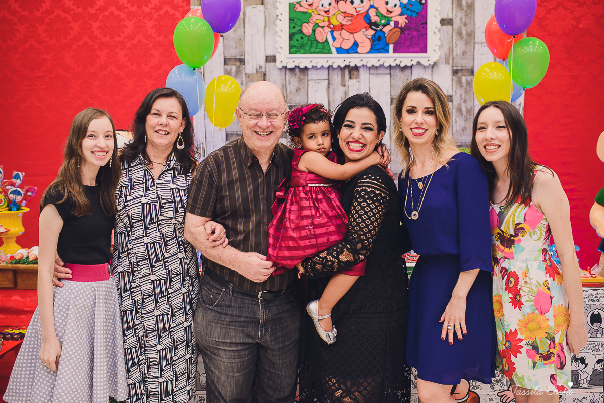 festa linda, no cerimonial Fanfarra, em Bento Ferreira, Vitória, fotos de eventos, festa infantil no tema Turma da Mônica, 3 anos da Laura, filha da chef de cozinha Marcela Bourguignon