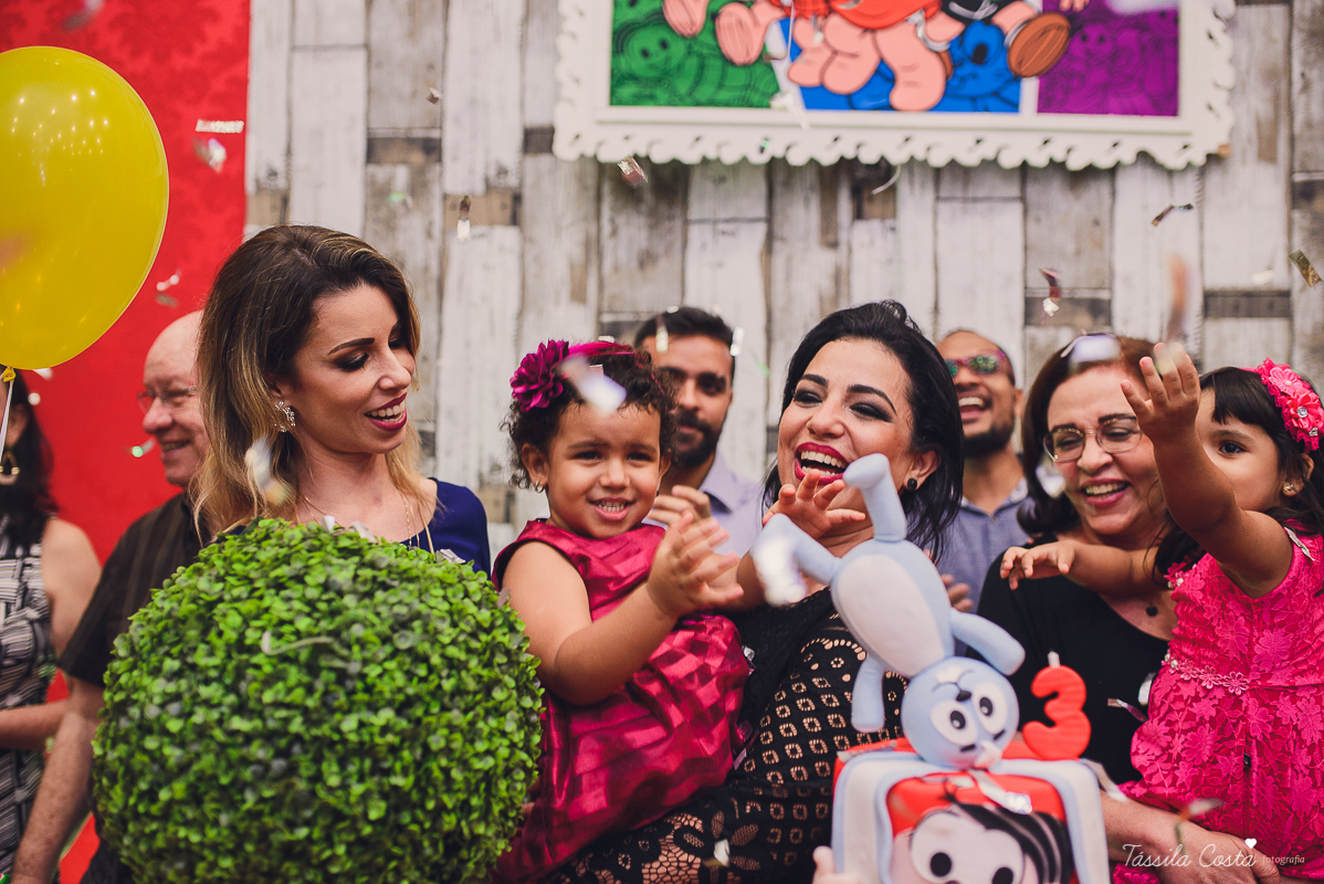 festa linda, no cerimonial Fanfarra, em Bento Ferreira, Vitória, fotos de eventos, festa infantil no tema Turma da Mônica, 3 anos da Laura, filha da chef de cozinha Marcela Bourguignon