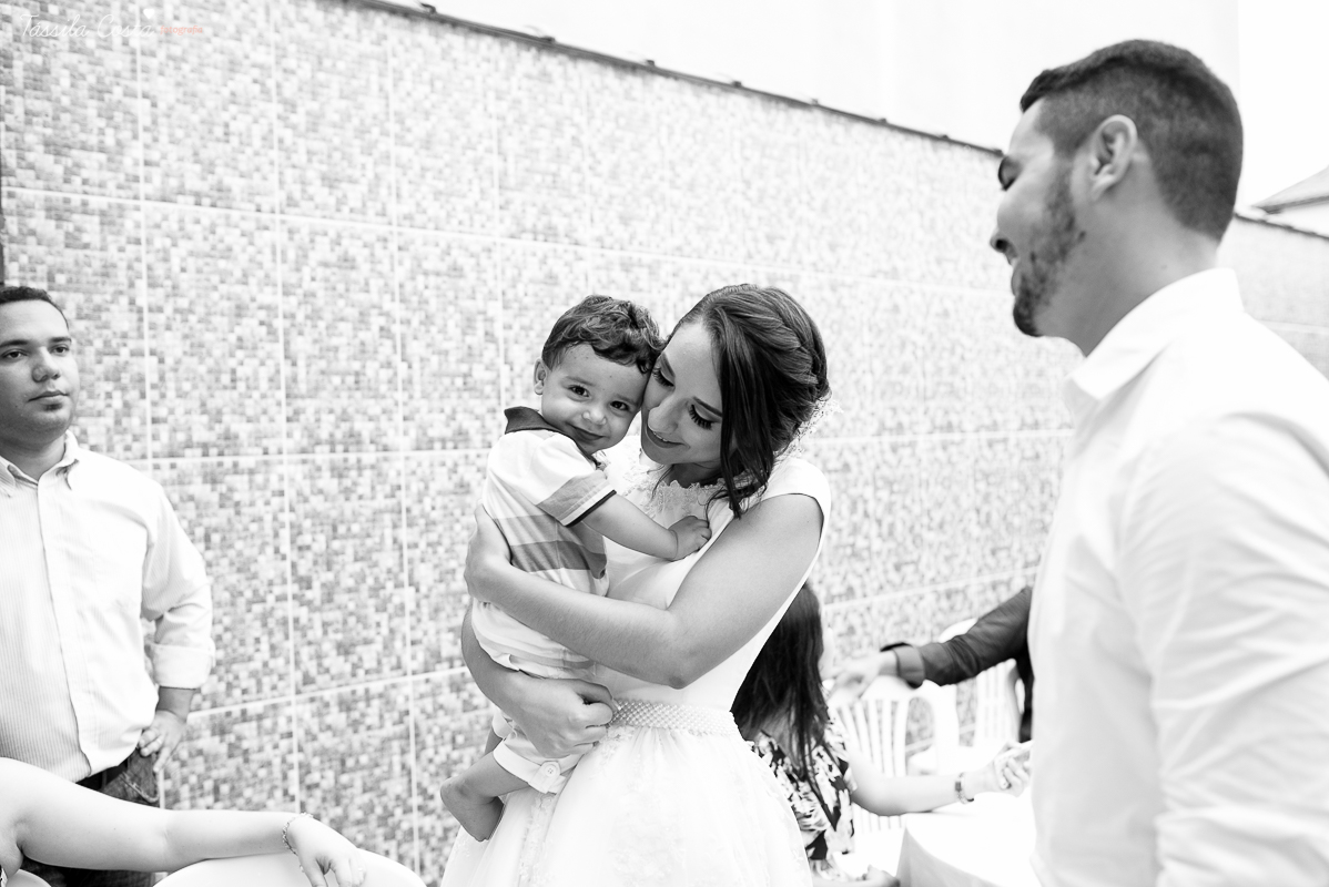 casamento em cobilândia, no cerimonial Aconchego, festa de dia, casamento de dia, decoração linda do casamento, noiva de vestido curto, maquiagem e cabelo da noiva Larrissa Rodrigues