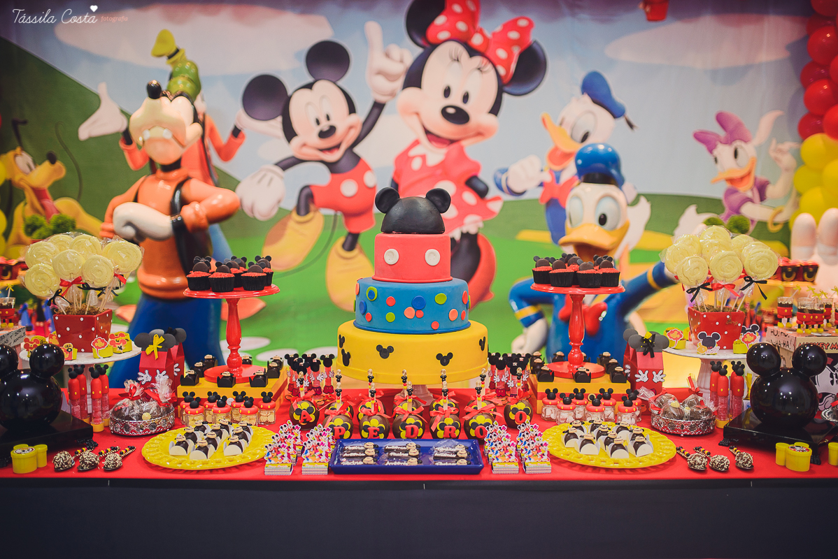 festa do Mickey, com decoração da Muita Farra, em Vila Velha - ES, fotos Tássila Costa, cerimonial infantil em Vila Velha, doces personalizados do mickey