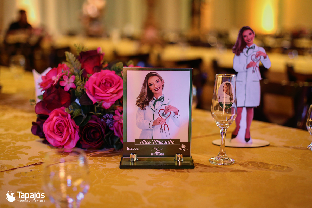 Porta-retrato 15x21, taça de vidro personalizada