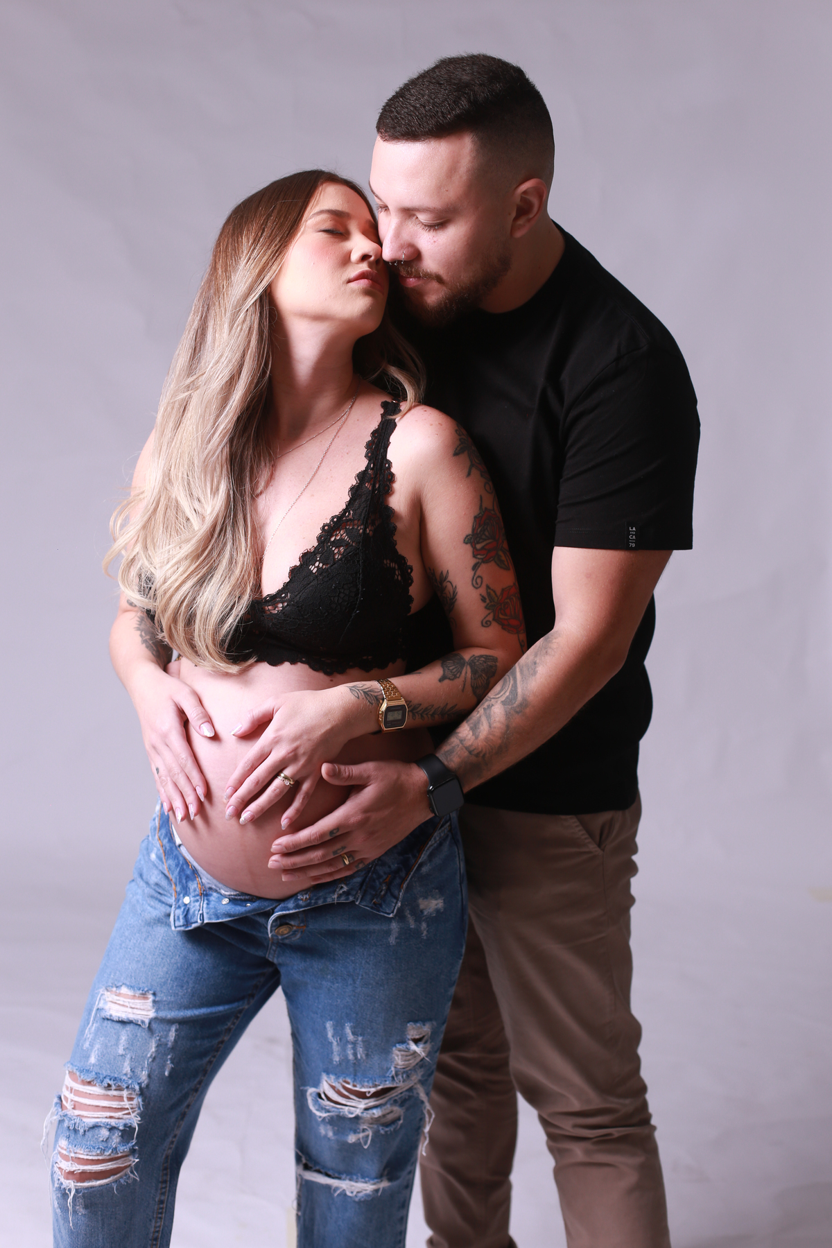 Ensaio de gestante moderno.