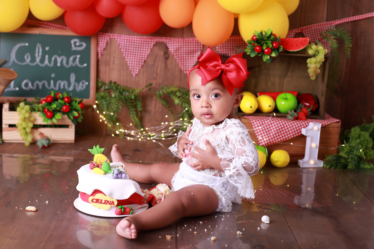 ensaio com tema  de fruta