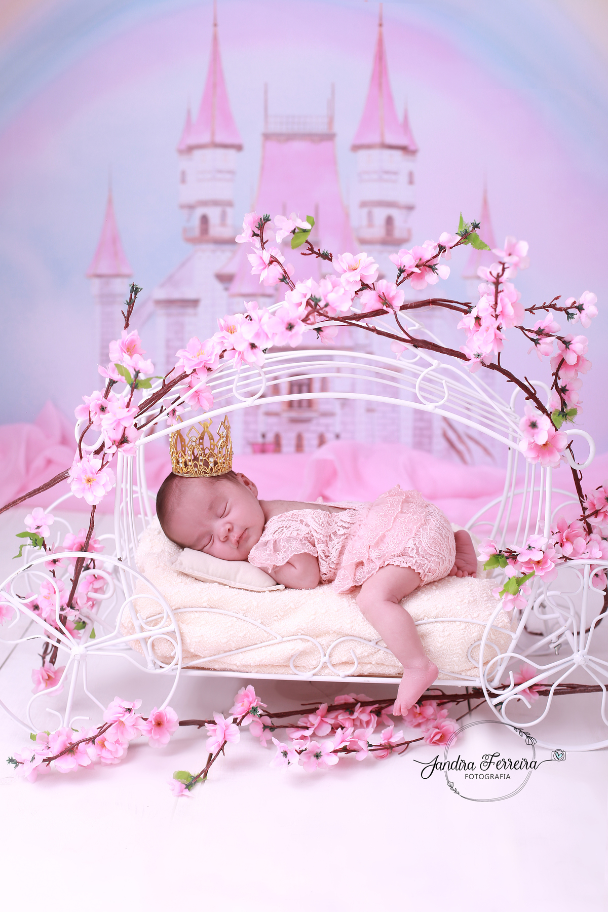 Ensaio de newborn de Princesa.