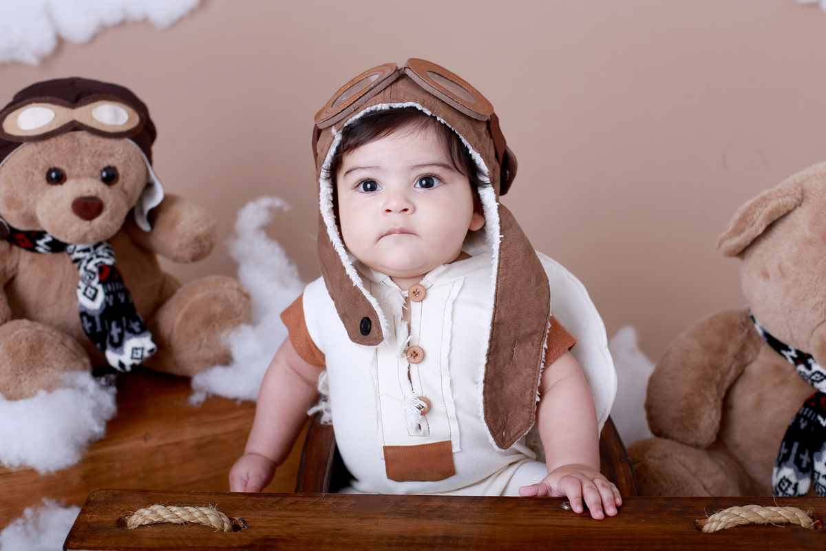 Ensaio de bebê 6 meses – fotos encantadoras em SP.