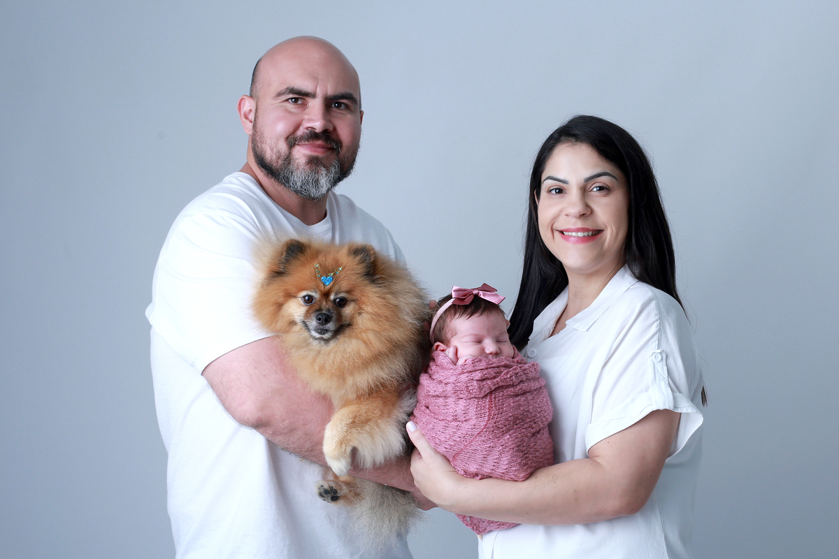 fotografia de família com animais