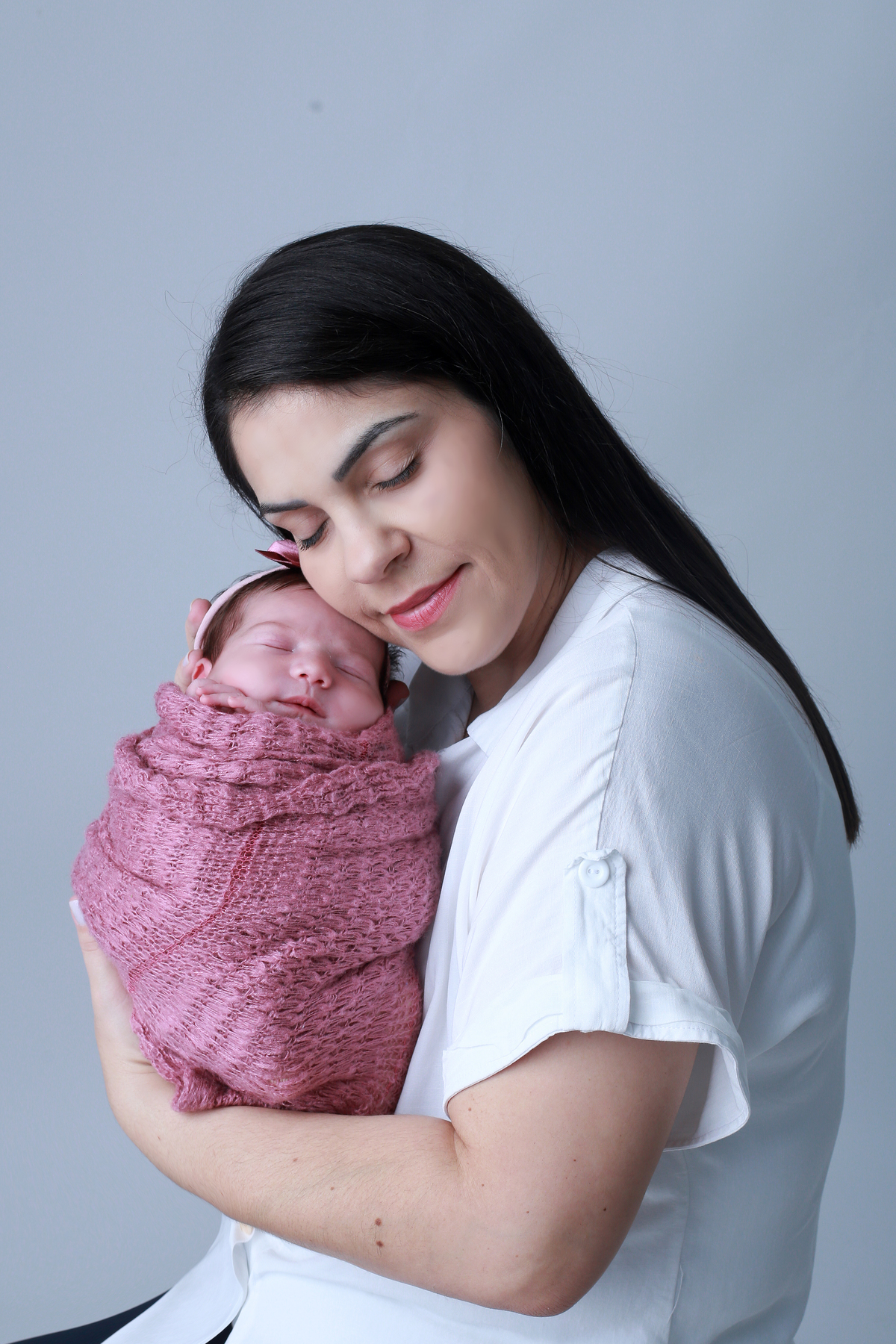 ensaio de newborn com a mãe