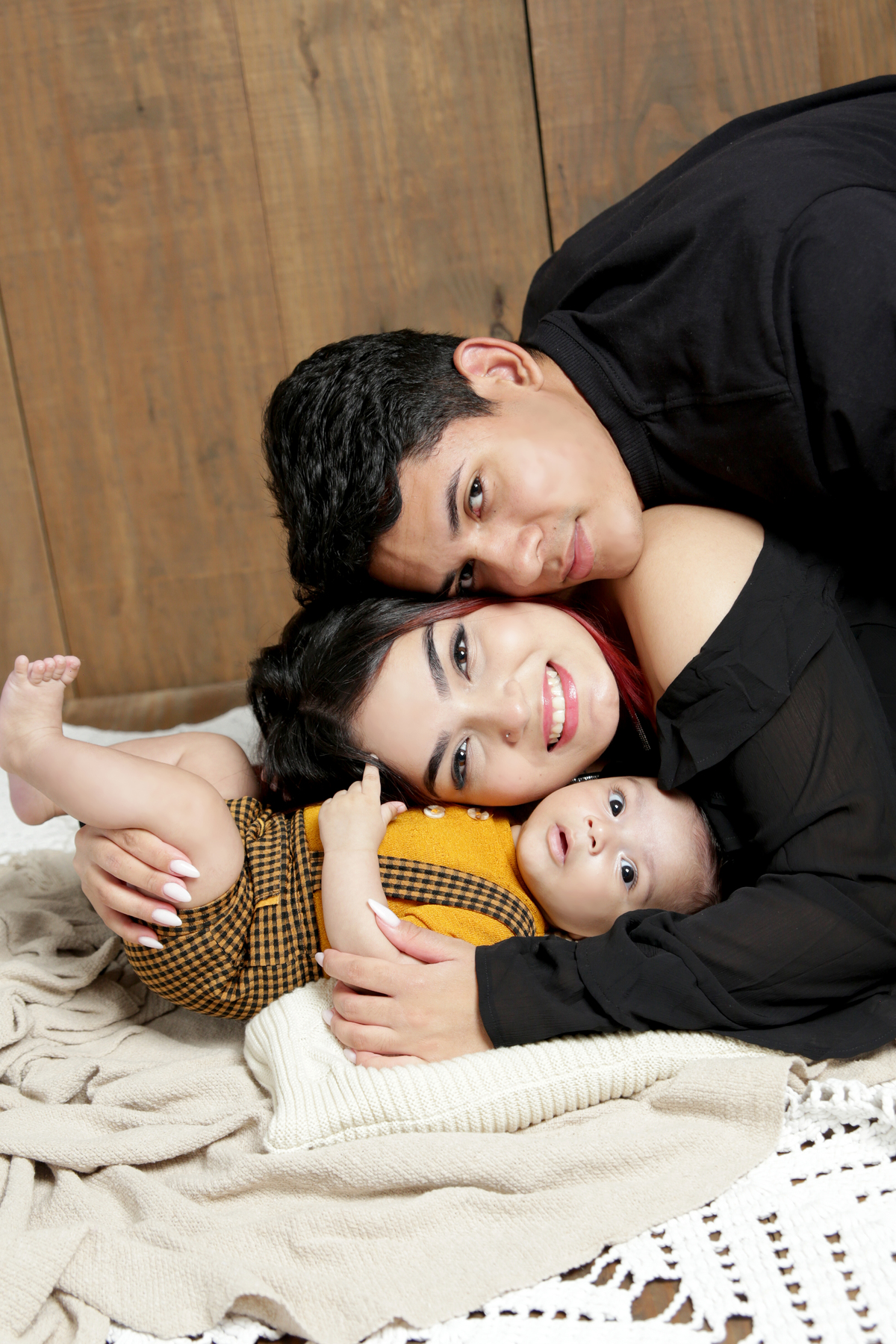 Ensaio de acompanhamento com a família.