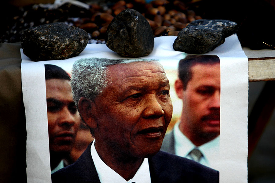 Poster de Nelson Mandela na África do Sul