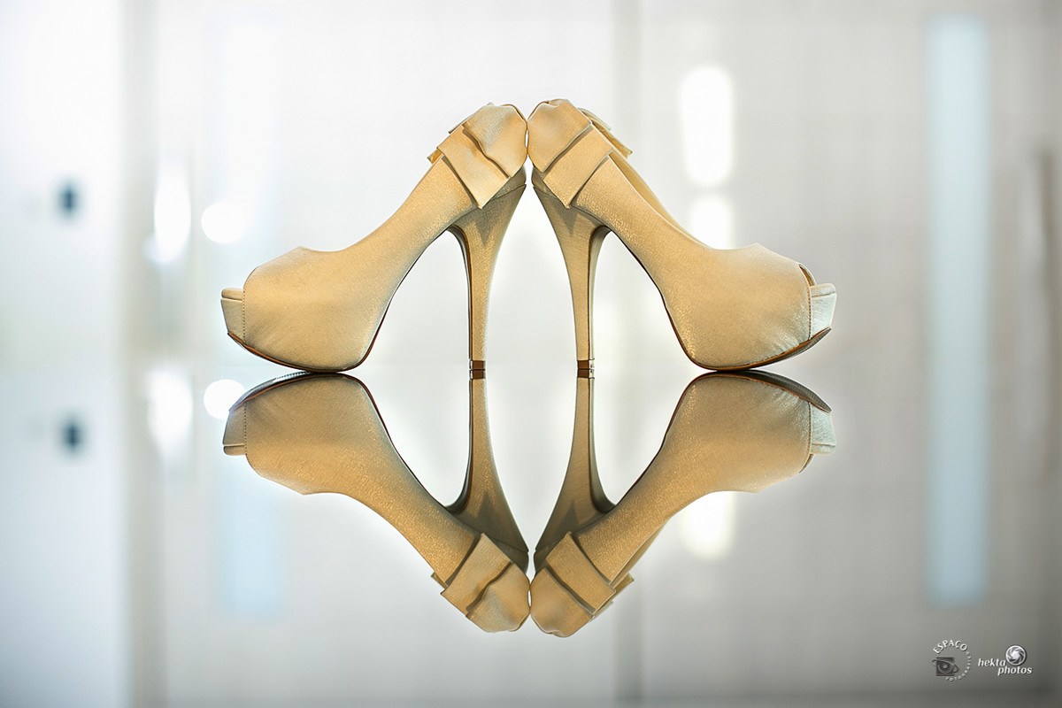 Belo sapato de noiva