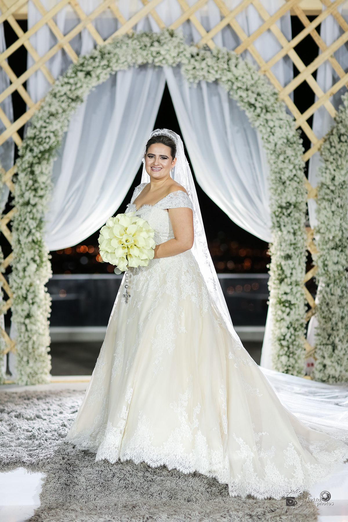 Produção da noiva com vista do infinit hall para goiania