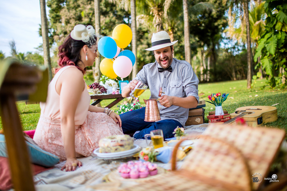 fotografia de casamento em goiania com piquenique
