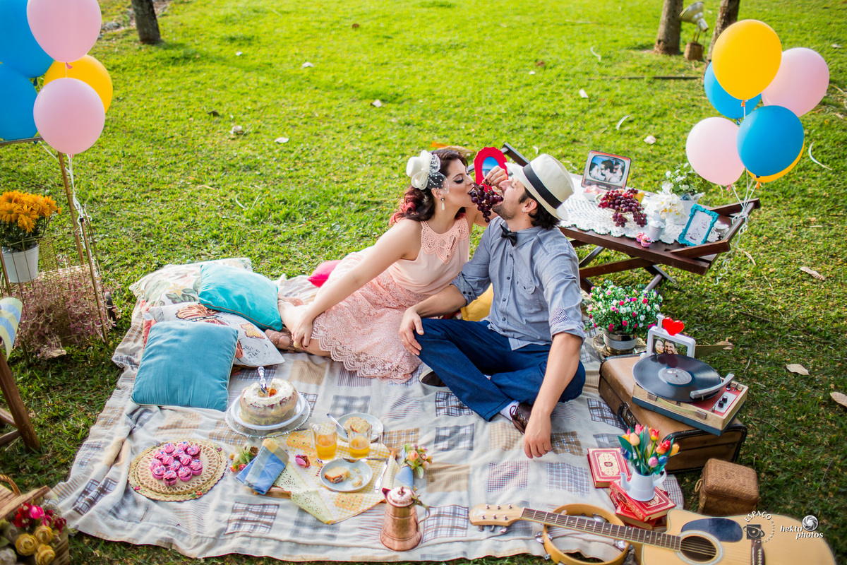 fotografia de casamento em goiania com piquenique