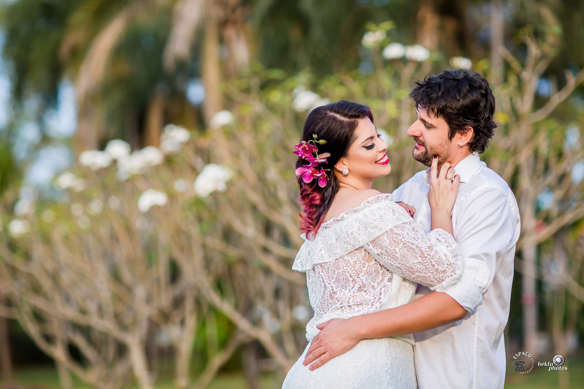 Ensaio casal de branco 