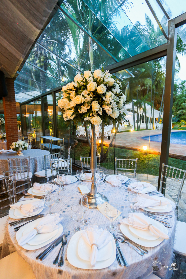 Decoração do local da recepção