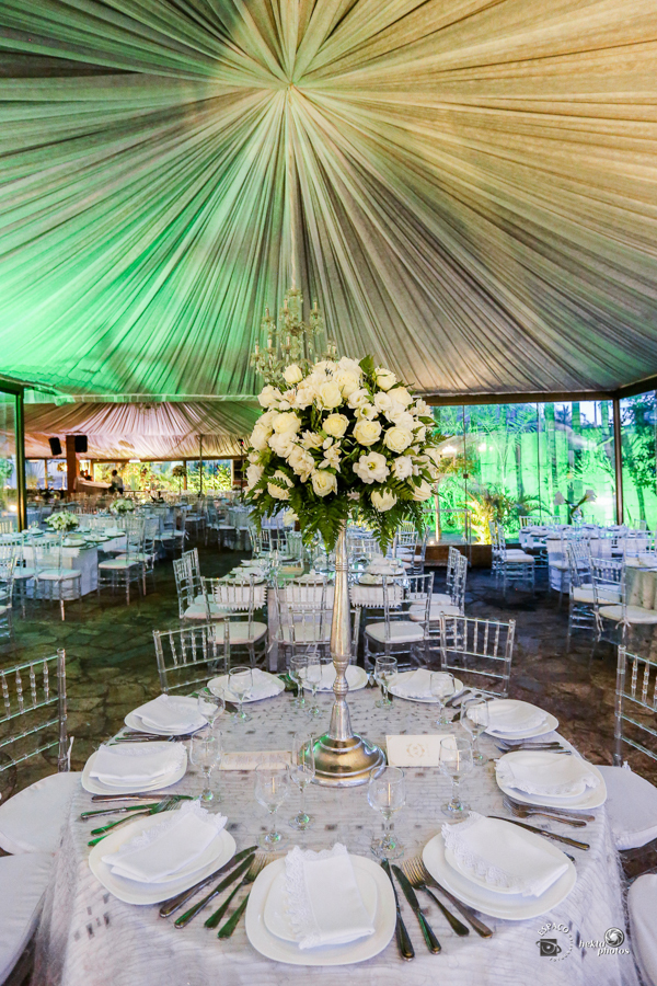 Decoração do local da recepção