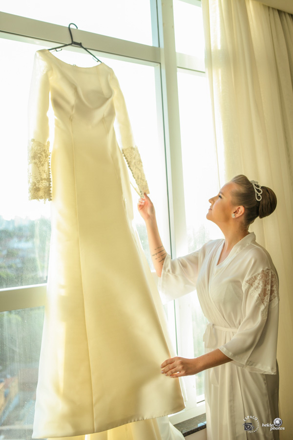 noiva com seu vestido