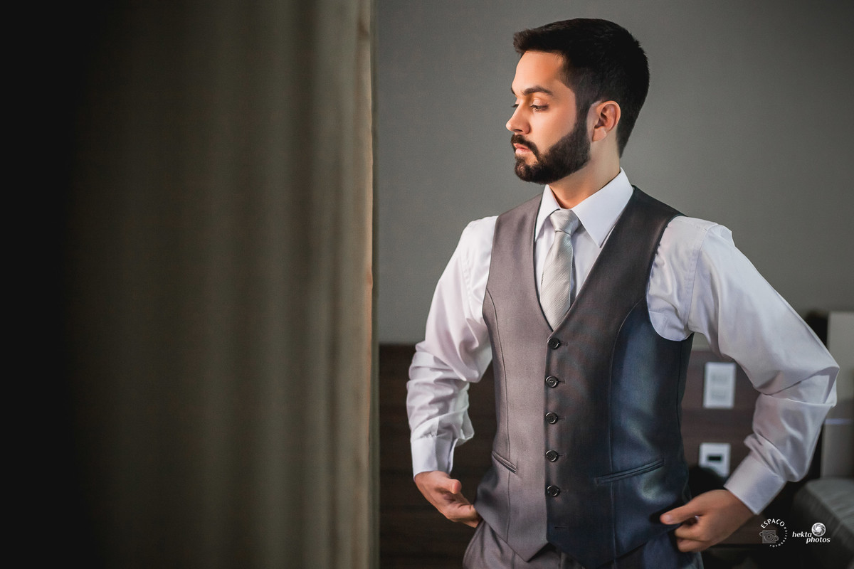 Making of do noivo - por Espaço Fotográfico - Goiânia - Fotografia de Casament