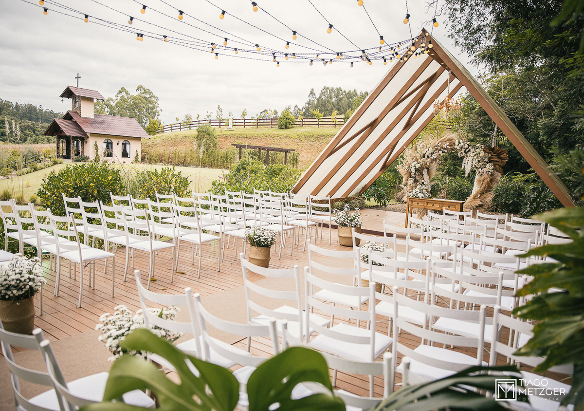 casamento ao ar livre no Garden Eventos Agrolândia - SC